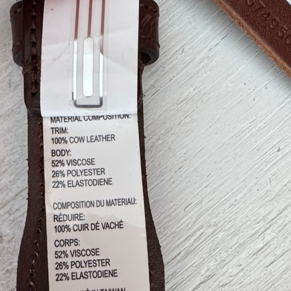 Polo by Ralph Lauren Navy, Yellow & Green Striped Belt with Cow Leather Belt - Picture 5 of 10